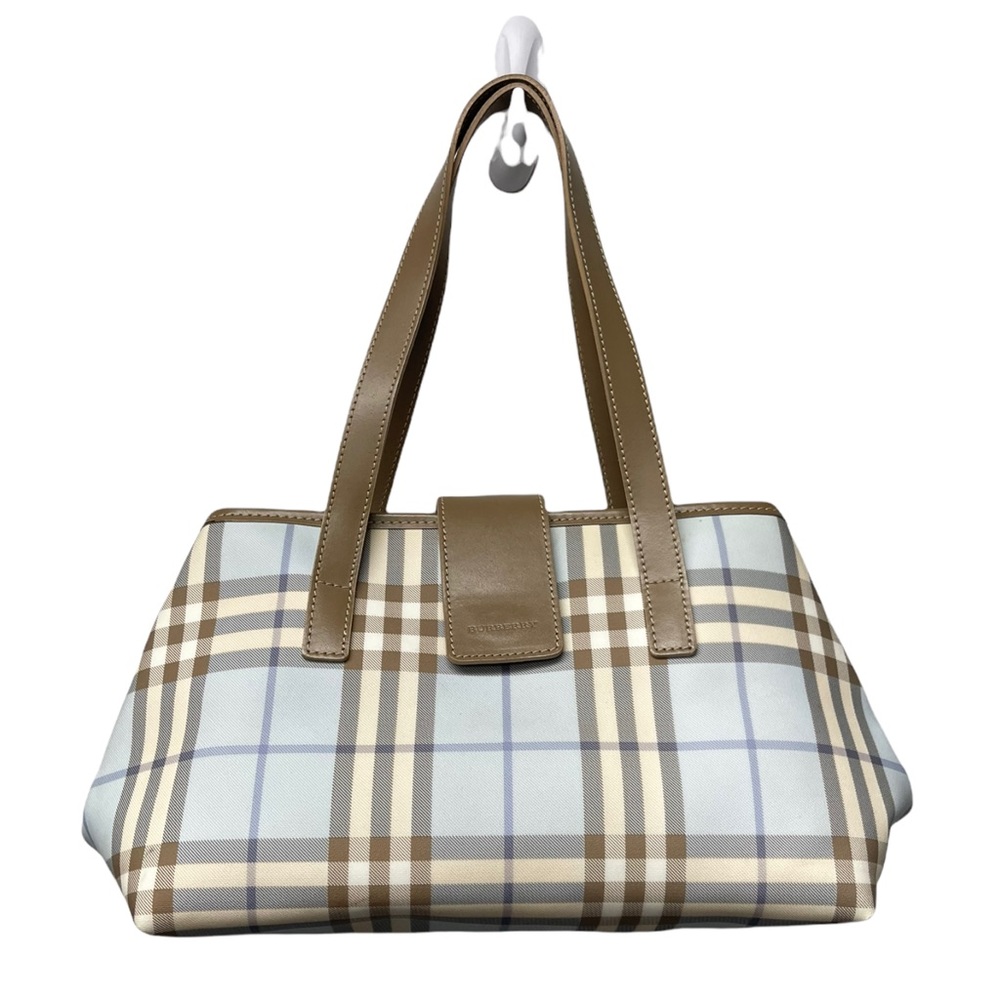 Burberry Plaid Shoulder Bag in Brown and Cream